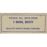 Razor, Safety, US Army, Stock No. 25-R-3350, GILLETTE SAFETY RAZOR COMPANY