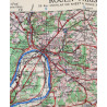 Map, British, ROUEN-PARIS, 1943