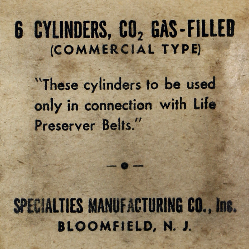 Boîte de cartouches de gaz, CO₂, SPECIALTIES MANUFACTURING CO., INC., pleine