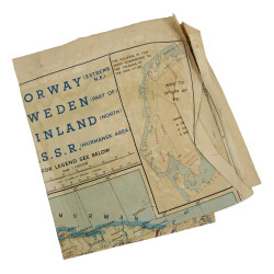 Map, Silk, Escape, RAF & USAAF, Scandinavia