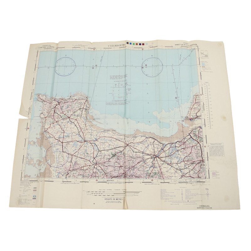 Map, Allied, CHERBOURG, Sheet M.30/9, 1944
