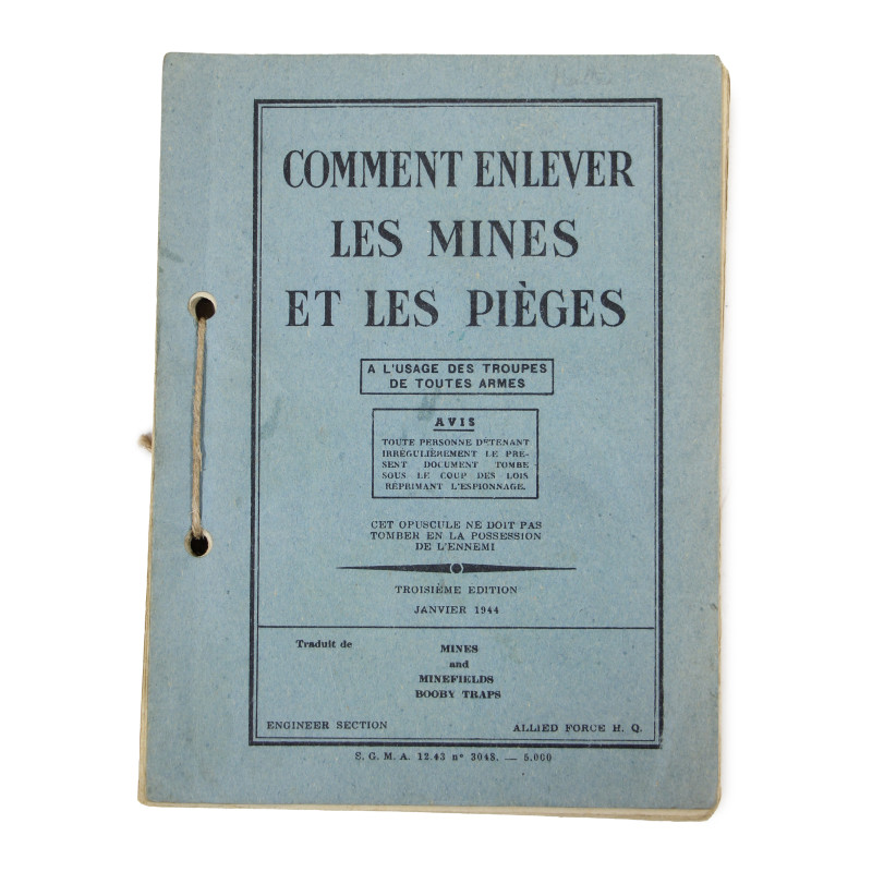 Manuel, Comment enlever les mines et les pièges, 1944
