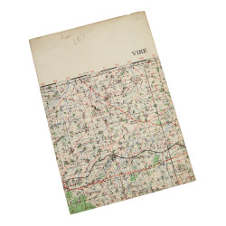 Carte britannique, VIRE, Normandie, 1943, 29th Infantry Division