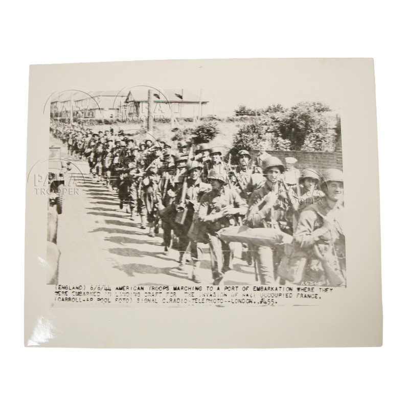 Photograph, Radio-Telephoto, Glidermen, 101st Airborne Division, England, June 6, 1944