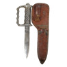 Couteau de combat, Knuckle Knife, fabrication néo-zélandaise, avec fourreau en cuir