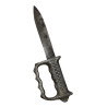 Couteau de combat, Knuckle Knife, fabrication néo-zélandaise, avec fourreau en cuir