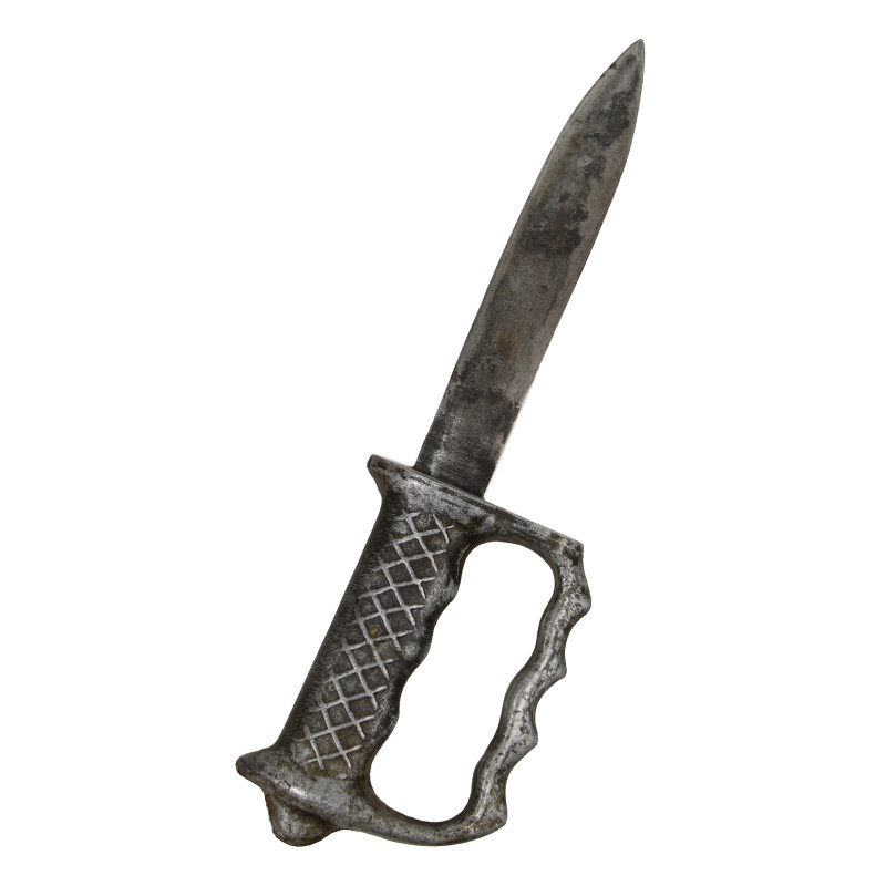Knife, Knuckle, Made in New Zealand, with Scabbard, Leather