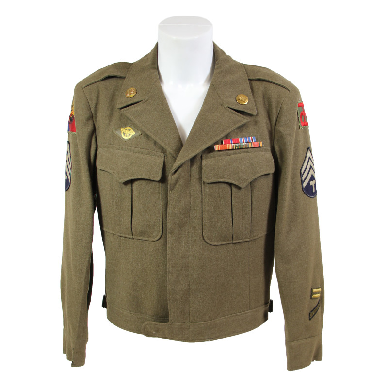 Jacket, Ike, T/4 Andrew Korsky, Jr., Co. A, 56th Arm. Eng. Bn., 11th Armored Division, ETO