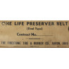 Bouée de débarquement, M-1926, US Navy, THE FIRESTONE TIRE & RUBBER CO., dans sa boîte