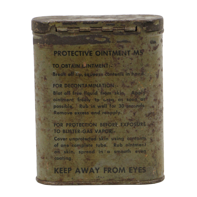 Boîte de pommade de protection, Protective Ointment, M5, 1er type, vide