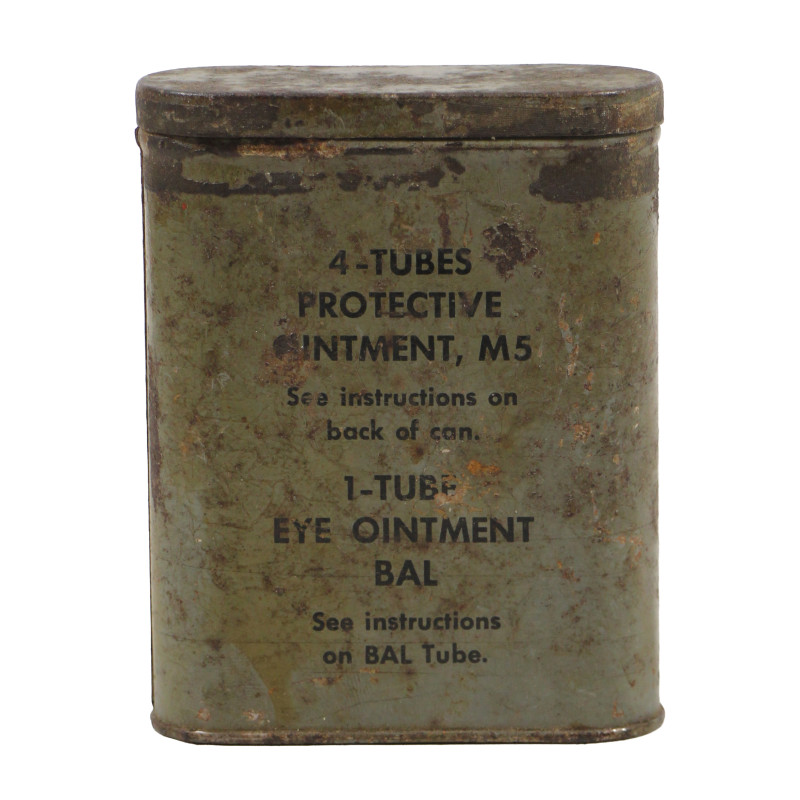 Boîte de pommade de protection, Protective Ointment, M5, 1er type, vide