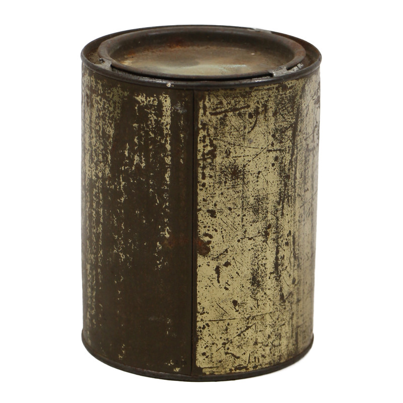 Pot de peinture détectrice, gaz vésicants, No. 2, mai 1943, British Made, Normandie