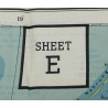 Maps, Silk, Escape, C/D & E/F, 1943, with Pouch, MAPS ONLY