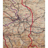 Cartes d'évasion en soie, C/D et E/F, 1943, avec pochette MAPS ONLY