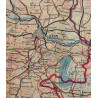 Cartes d'évasion en soie, C/D et E/F, 1943, avec pochette MAPS ONLY