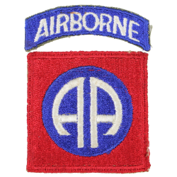 Insigne, 82nd Airborne Division, dos vert, 1943