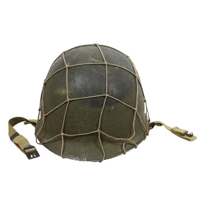 Helmet, M1, Swivel Loops, Schlueter, SEAMAN PAPER CO. Liner, Large-Mesh Net