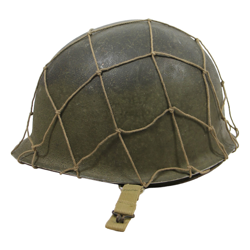Casque M1, pattes mobiles, Schlueter, liner SEAMAN PAPER CO., filet à larges mailles