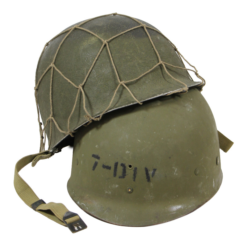 Casque M1, pattes mobiles, Schlueter, liner SEAMAN PAPER CO., filet à larges mailles