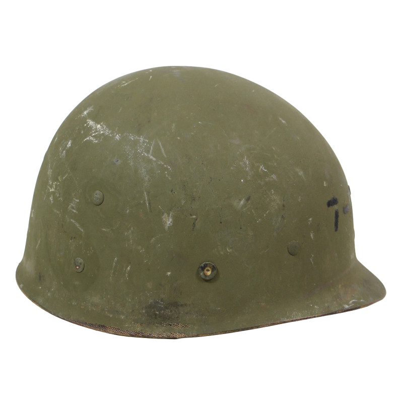 Helmet, M1, Swivel Loops, Schlueter, SEAMAN PAPER CO. Liner, Large-Mesh Net