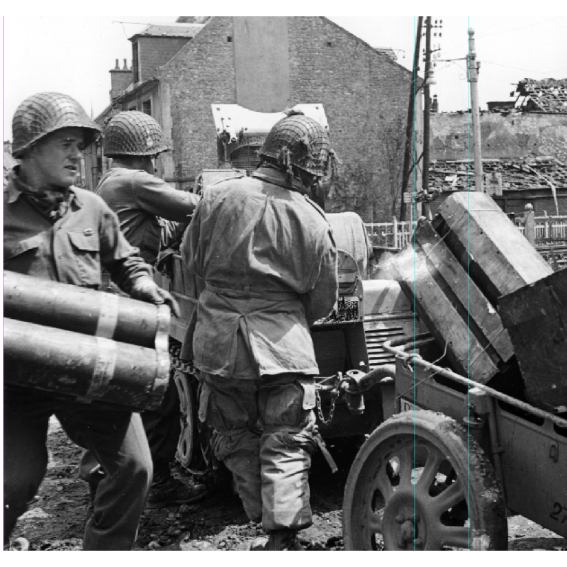 Container, Propelling Charges, Howitzer, 155mm, with Cloverleaf Caps, 1943, Normandy