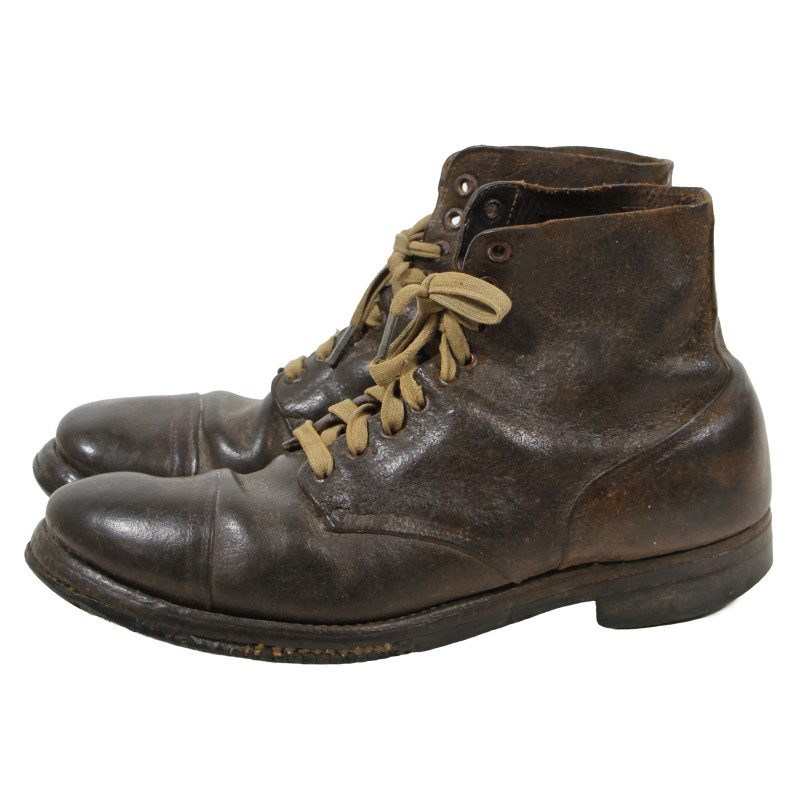 Brodequins de combat, US Army, Type II, cuir lisse, pointure 9 ½ C & 10 D