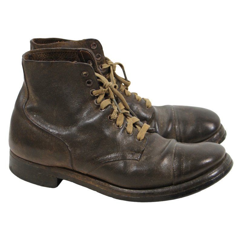 Brodequins de combat, US Army, Type II, cuir lisse, pointure 9 ½ C & 10 D