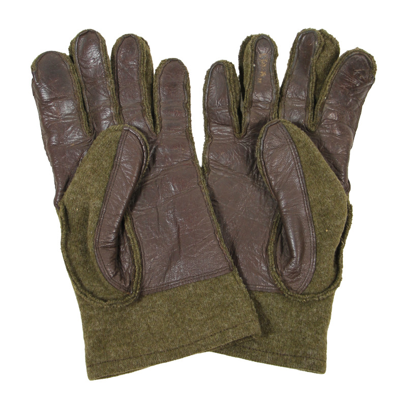 Gants en laine et cuir, US Army, GUTMANN-MAYER GLOVE CO., taille 9