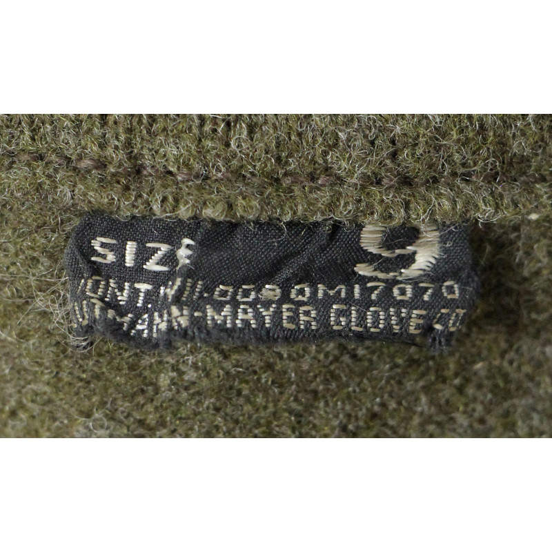 Gloves, Wool, with Leather Palm, US Army, GUTMANN-MAYER GLOVE CO., Size 9