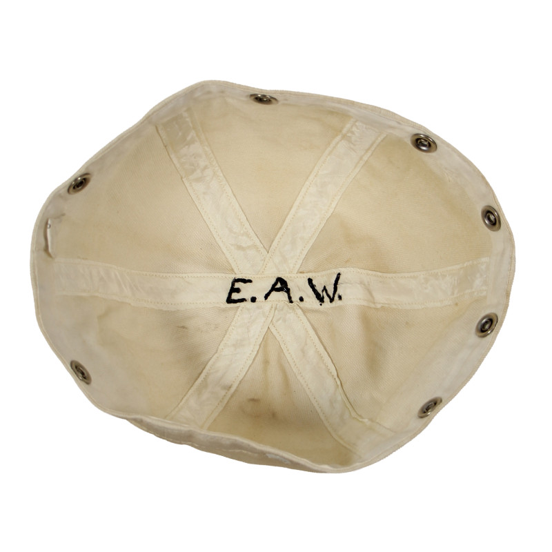 Coiffe, blanche, pour chapeau, US Navy, WAVES, taille 23