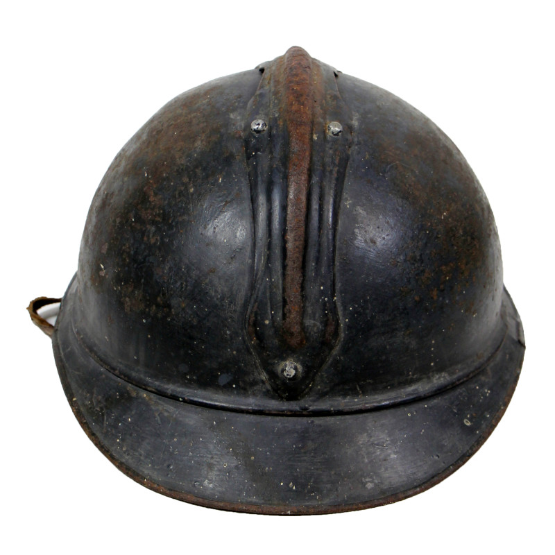 Casque Adrian, Mle 1915, soldat Jean Leduc, 3e Cie, 114e BCA, mort de ses blessures en septembre 1917