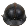 Casque Adrian, Mle 1915, soldat Jean Leduc, 3e Cie, 114e BCA, mort de ses blessures en septembre 1917