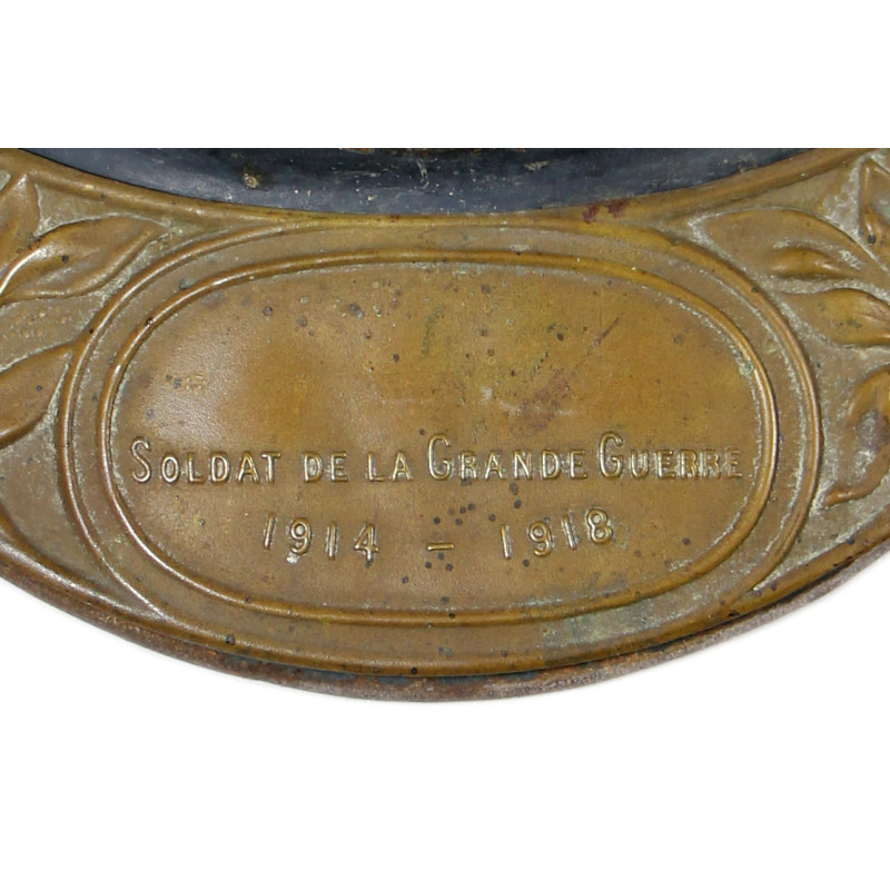 Casque Adrian, Mle 1915, soldat Jean Leduc, 3e Cie, 114e BCA, mort de ses blessures en septembre 1917