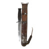 Knife, Trench, USM3, KINFOLKS, INC. 1943 on Blade, with Scabbard, USM6, MOOSE CO. 1943