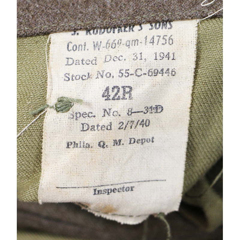 Veste de sortie, Master Sergeant, ETOUSA, 42R, 1941, nominative