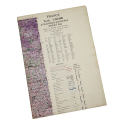 Carte britannique, AVRANCHES-FOUGÈRES, 1944