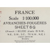 Carte britannique, AVRANCHES-FOUGÈRES, 1944