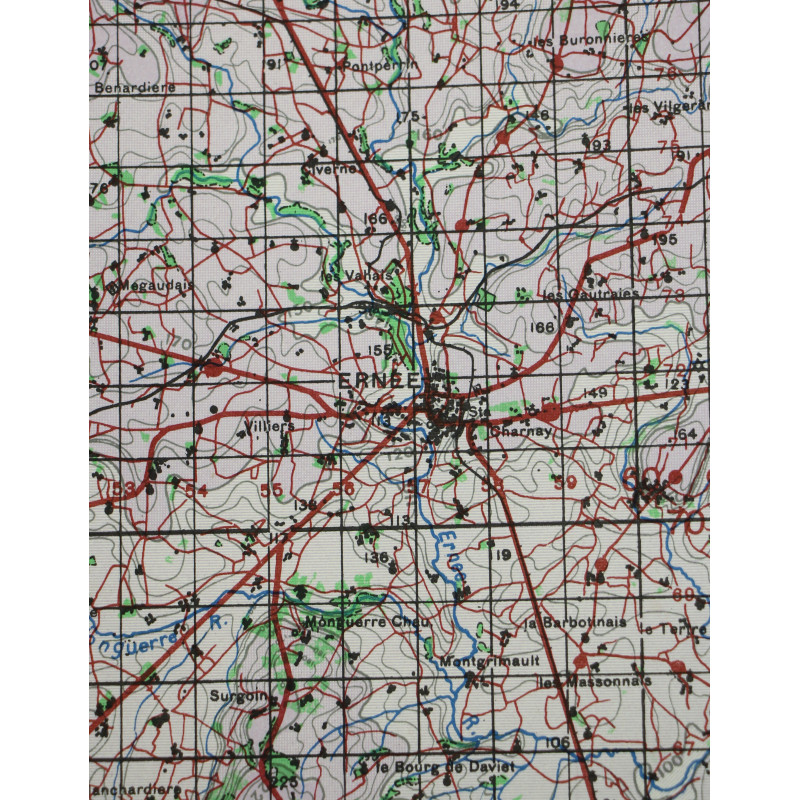 Carte britannique, AVRANCHES-FOUGÈRES, 1944