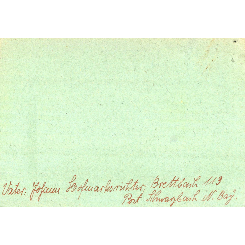 Sterbebilder, carte du souvenir, Ob. Gefr. Johann Hofmarksrichter, Flak-Regiment, Luftwaffe, 3 juin 1944