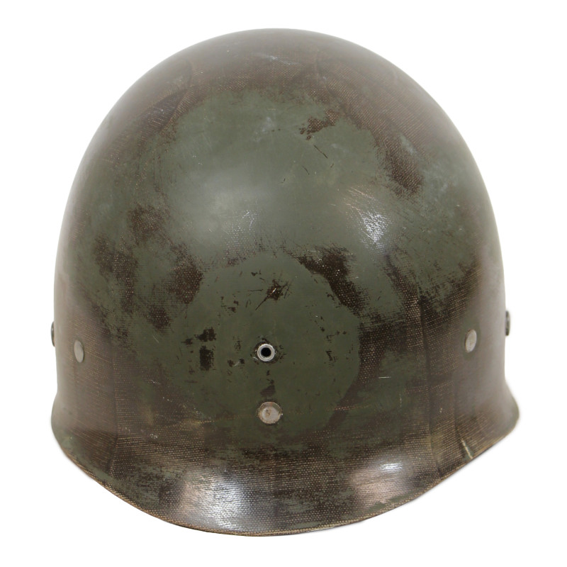 Casque M1, pattes fixes, liner ST. CLAIR RUBBER CO., aumônier chrétien