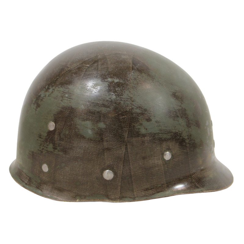 Casque M1, pattes fixes, liner ST. CLAIR RUBBER CO., aumônier chrétien