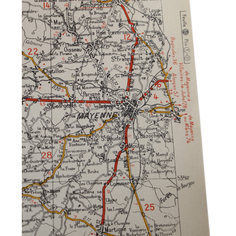 Carte britannique, ST. BRIEUC-RENNES, 1941