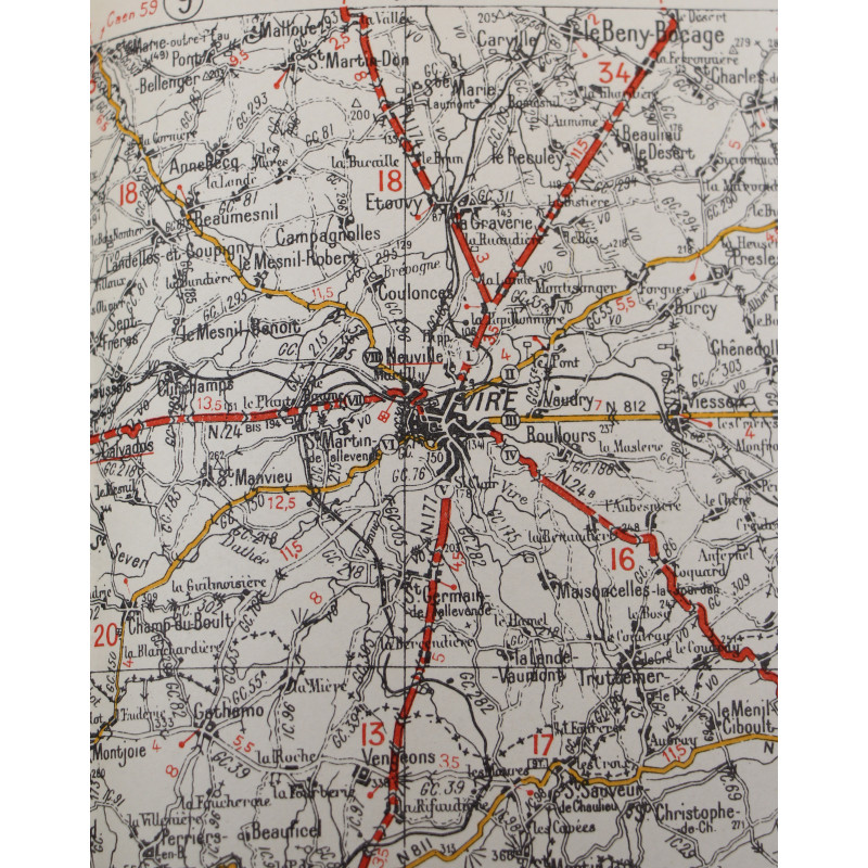 Carte britannique, ST. BRIEUC-RENNES, 1941