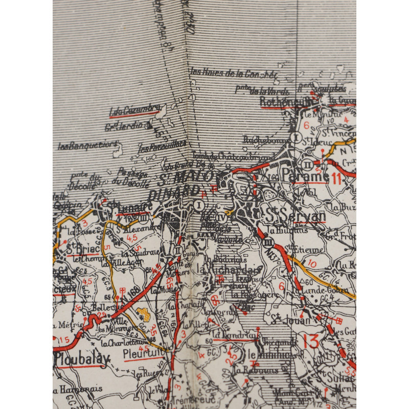 Carte britannique, ST. BRIEUC-RENNES, 1941