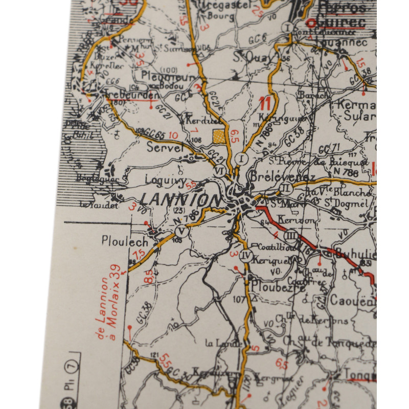 Carte britannique, ST. BRIEUC-RENNES, 1941