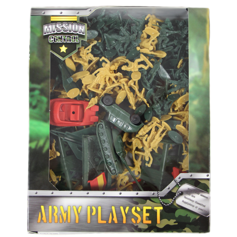 Box, plastic soldiers