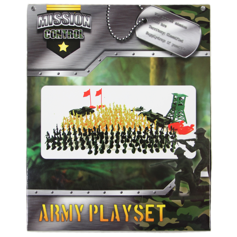 Box, plastic soldiers