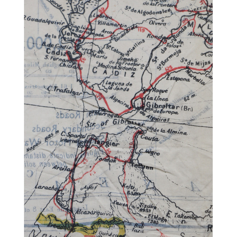 Carte d'évasion en soie, MI 9, Sud de la France et Méditerranée occidentale