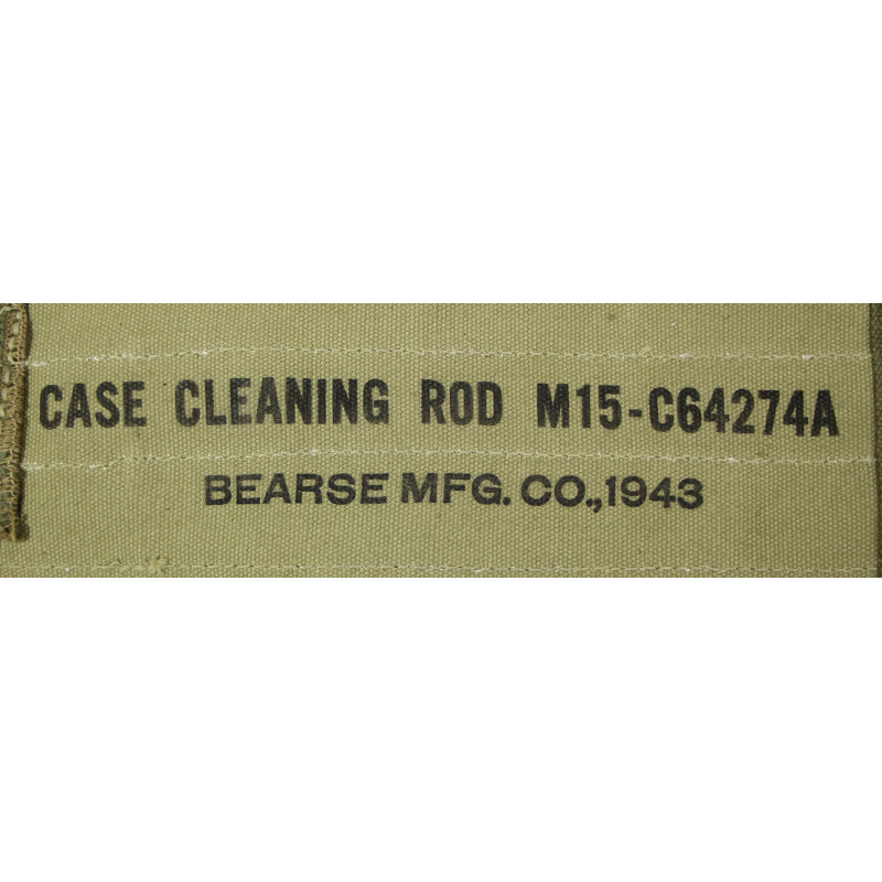 Housse, nécessaire de nettoyage, Browning M2, calibre .50, Cleaning Rod, M15-C64274A, état neuf