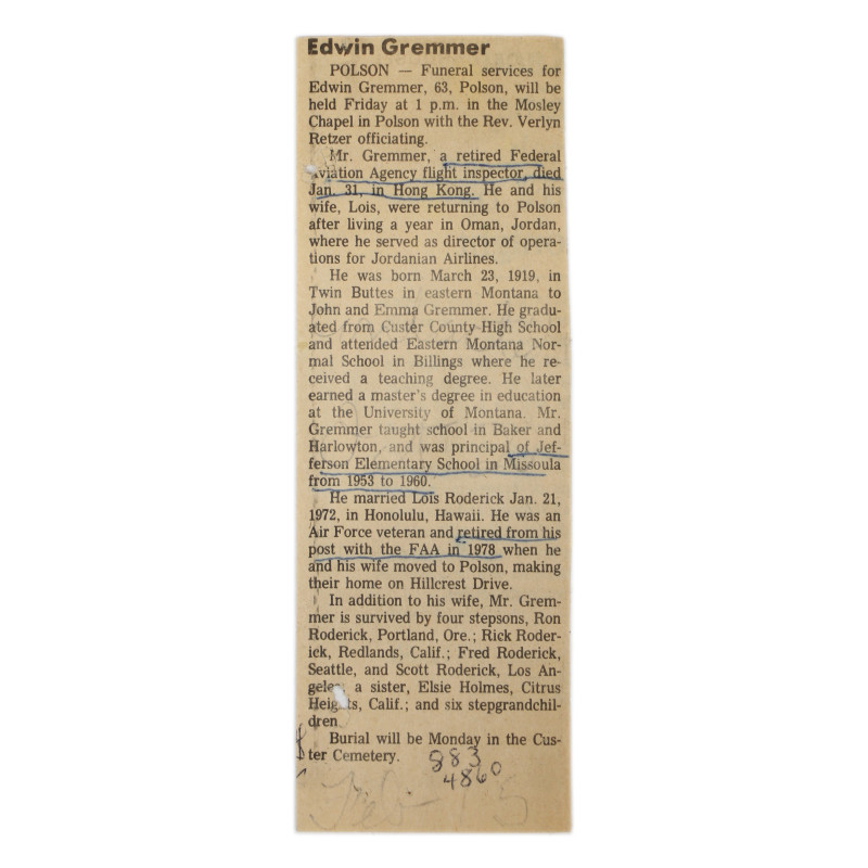 Grouping, F/O Edwin Gremmer, Pilot, Air Transport Command, USAAF, CBI